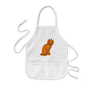 Weird Halloween Cat Kids Apron