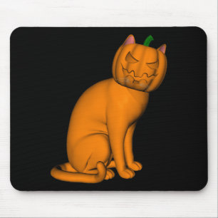 Weird Halloween Cat Mouse Mat