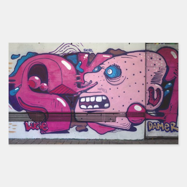 Weird Head Rectangular Sticker (Front)