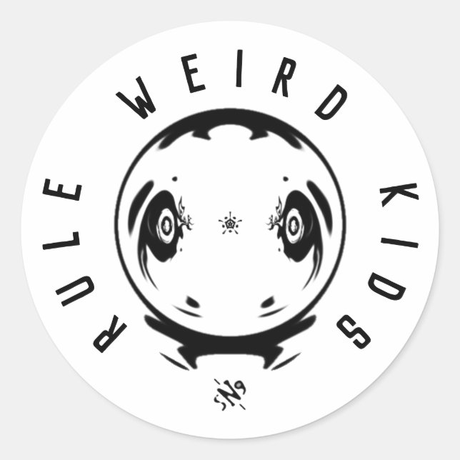 Weird Kids Rule Sticker – Funny Weirdness Motto (Front)