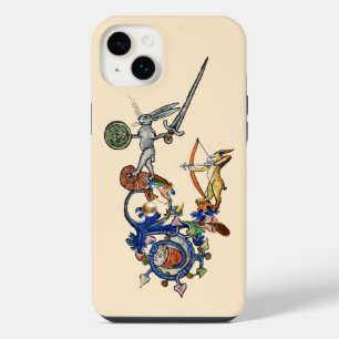 WEIRD MEDIEVAL BESTIARY,Killer Rabbits with Sword iPhone 14 Plus Case