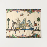 WEIRD MEDIEVAL BESTIARY MAKING MUSIC,Rabbit, Dog