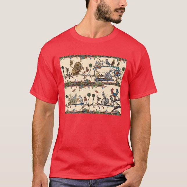 WEIRD MEDIEVAL BESTIARY MAKING MUSIC Violinist Lio T-Shirt (Front)
