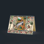 WEIRD MEDIEVAL BESTIARY, MUSIC,CAT PLAYING ORGAN H HOLIDAY CARD<br><div class="desc">Mediaeval bestiary playing musical instruments. Digital collage by Bulgan Lumini ©</div>