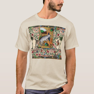 WEIRD MEDIEVAL BESTIARY MUSIC,CAT PLAYING ORGAN  T-Shirt