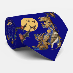 WEIRD MEDIEVAL BESTIARY,NIGHT BIRD,BATS IN BLUE  TIE