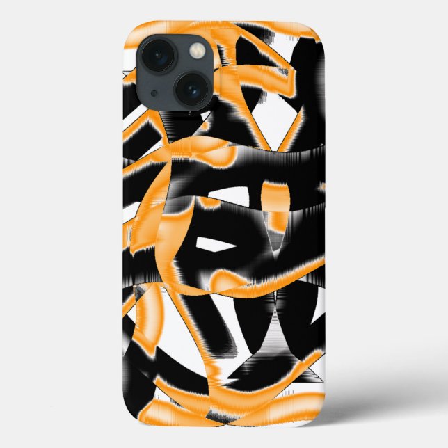 Weird medley of burnt tapes, orange white scratch Case-Mate iPhone case (Back)