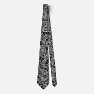 Weird monster reptile drawing pattern tie
