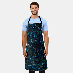 Weird mosaic over dark background and hazy sparkle apron