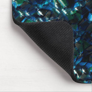 Weird mosaic over dark background and hazy sparkle mouse mat
