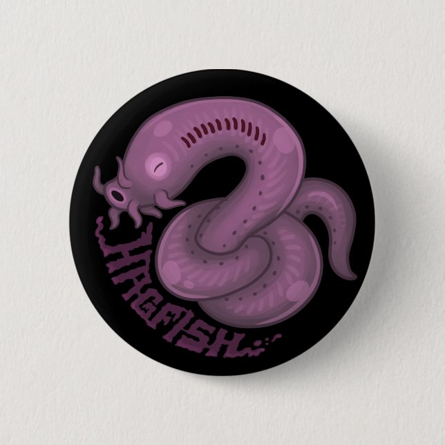 WEIRD NATURE: The Hagfish 6 Cm Round Badge (Front)