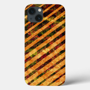 Weird orange stripes and scratched small squares iPhone 13 case