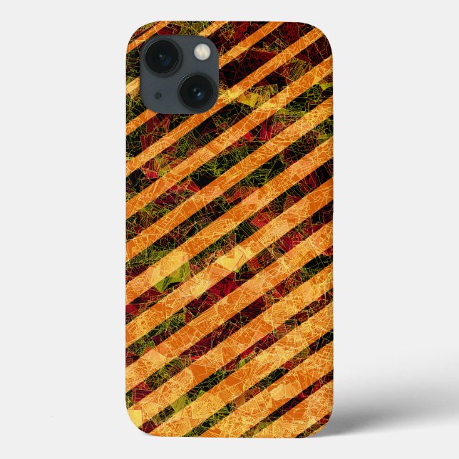Weird orange stripes and scratched small squares Case-Mate iPhone case (Back)