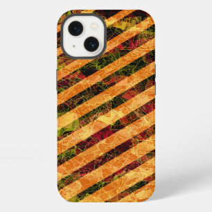 Weird orange stripes and scratched small squares iPhone 13 case