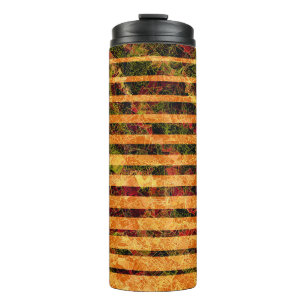 Weird orange stripes, scratched squares in lines thermal tumbler