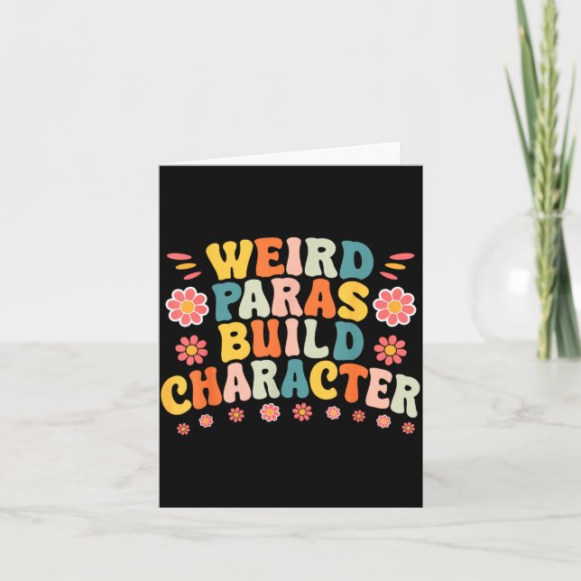 Weird Paras Build Characters Funny Para Profession Card (Front)