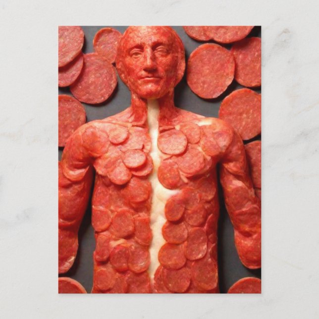 Weird Pepperoni Man Postcard (Front)