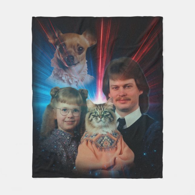  Weird Pet Portrait Glamour Shot  Fleece Blanket (Front)