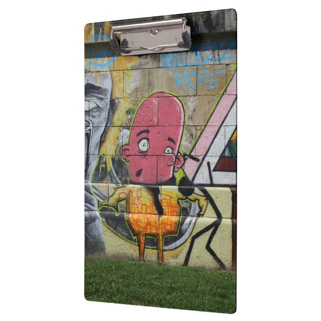 Weird Pink Figure Of Fun Clipboard (Left)