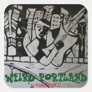 WEIRD PORTLAND HYBRID SQUARE STICKER