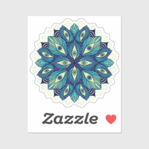 Weird Psychedelic Eyes Blue Floral