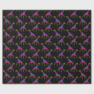 Weird Psychedelic Giraffe Wrapping Paper