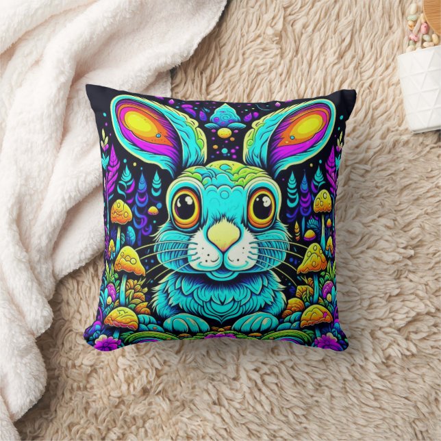 Weird Rabbit 16x16 Cushion (Blanket)