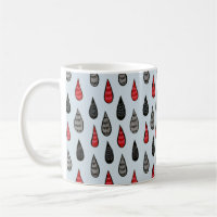 Weird Rain And Blood Drops Ink Pattern Red Black