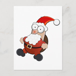 Weird Santa Claus Holiday Postcard