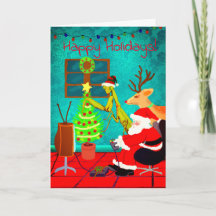 Weird Santa Praying Mantis Personalised Christmas