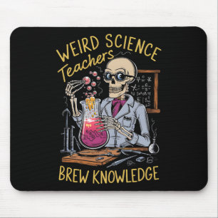 Weird Science Skeleton Halloween Teachers Brew Kno Mouse Mat