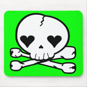 Weird Skull Goth Kawaii Style Mouse Mat