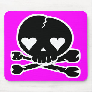 Weird Skull Goth Kawaii Style Mouse Mat