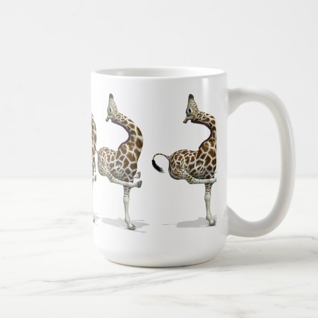 Weird Sportive Giraffe Coffee Mug (Right)