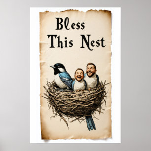 Weird Stuff Bless This Nest Poster
