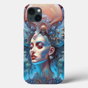 Weird Surreal Alien Woman Art iPhone 13 Case