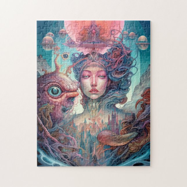 Weird Surreal Alien Woman Art Jigsaw Puzzle (Vertical)