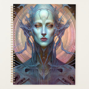 Weird Surreal Alien Woman Art Planner