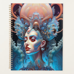 Weird Surreal Alien Woman Art Planner