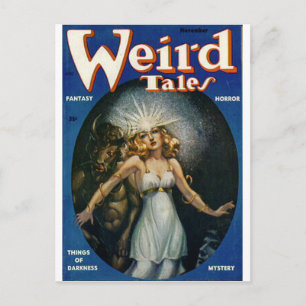 weird tales art postcard