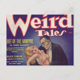 Weird Tales Vampire Comic Book Postcard
