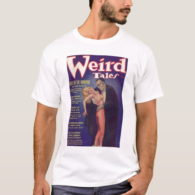Weird Tales Vampire Comic Book T-Shirt (Front)