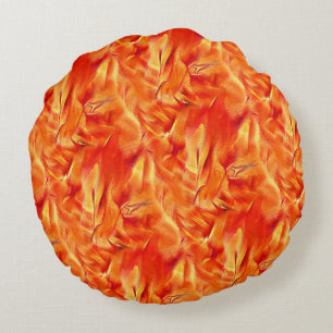 Weird texture very satin tone, much reddish golden round cushion