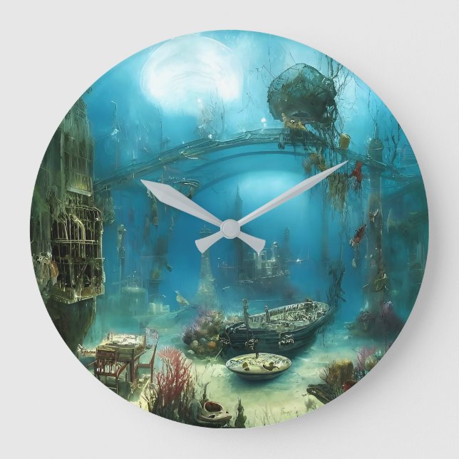 Weird underwater habitat large clock (Front)