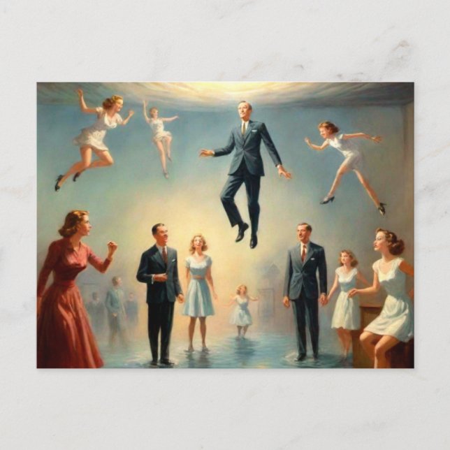 Weird Underwater People Postcard (Front)