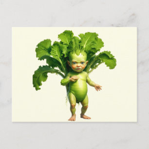 Weird Vegetable Baby  Postcard