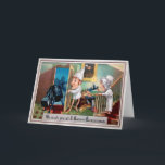 Weird Victorian Christmas Card<br><div class="desc">Vintage Victorian weird Christmas card. Not really sure what's going on here. High quality,  restored vintage image.</div>