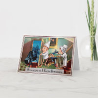 Weird Victorian Christmas Card