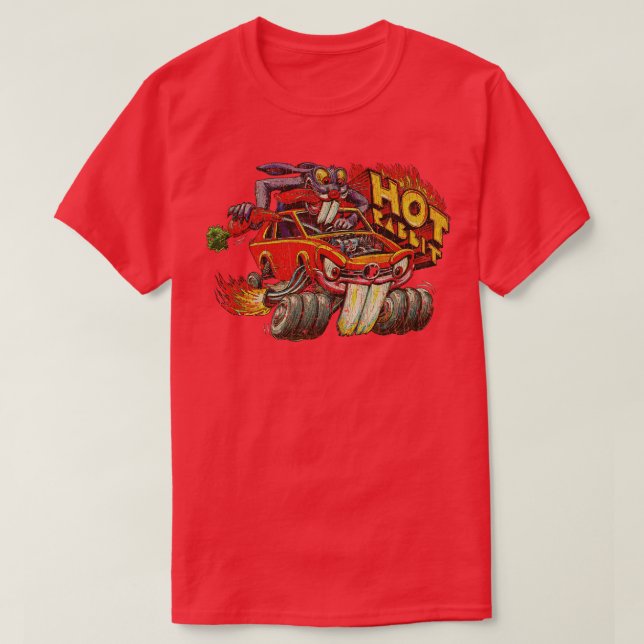 Weird Wheels Hot Rabbit 1980 T-Shirt (Design Front)