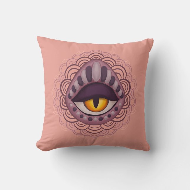 Weird Whimsical Spooky Eye Cushion (Front)